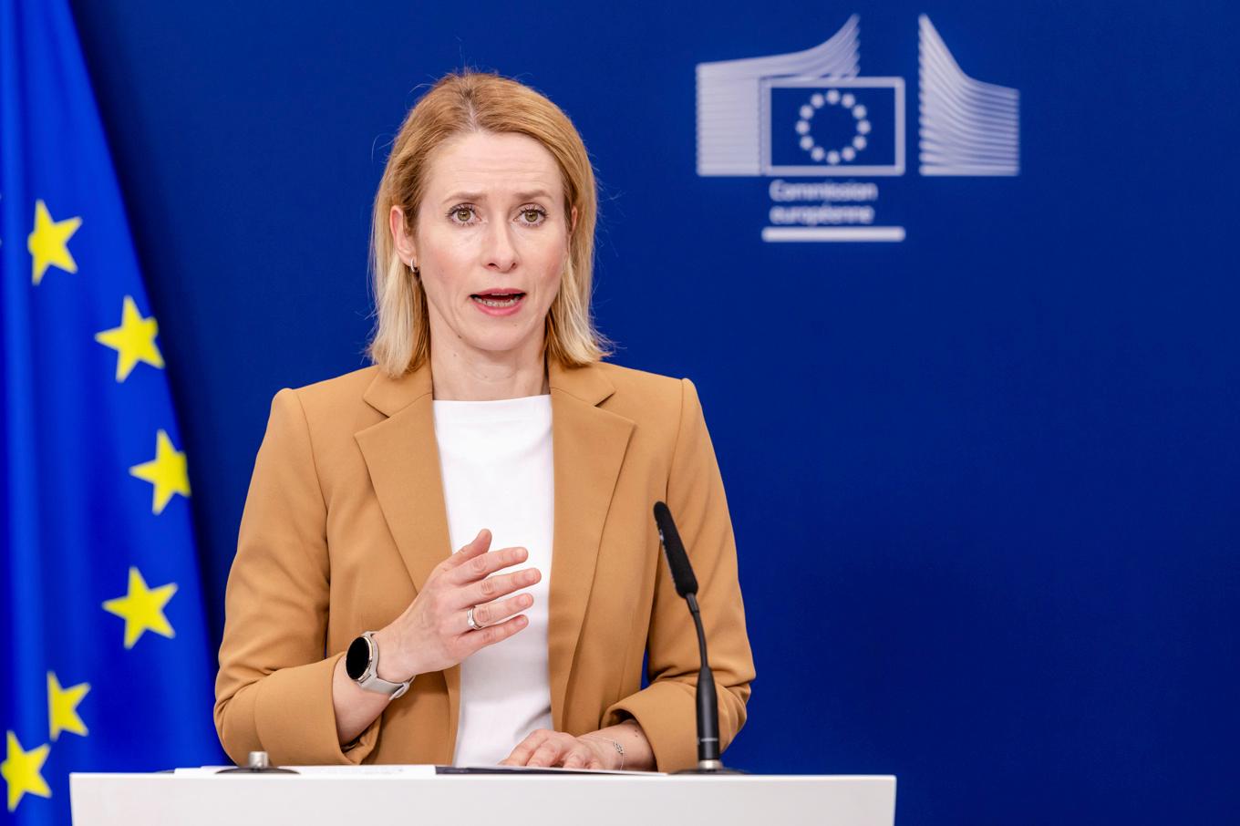 EU:s utrikeschef Kaja Kallas vill att alla inblandade ska trappa ner. Arkivbild. Foto: Geert Vanden Wijngaert/AP/TT