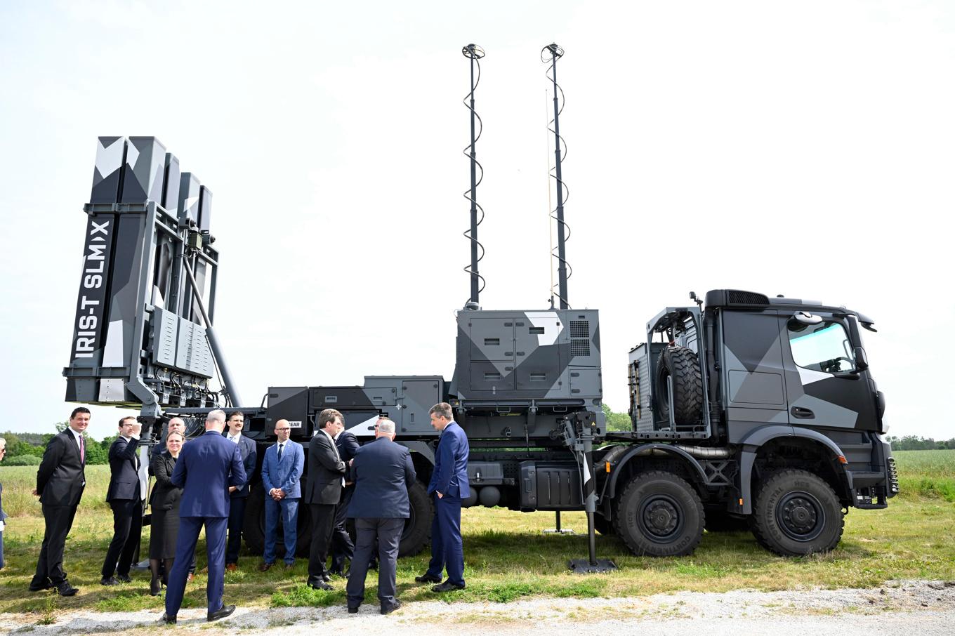 IRIS-T SLM, ett tyskt medeldistans luftvärnssystem vid Försvarsmaktens regemente P18 på Gotland. Foto: Jessica Gow/TT