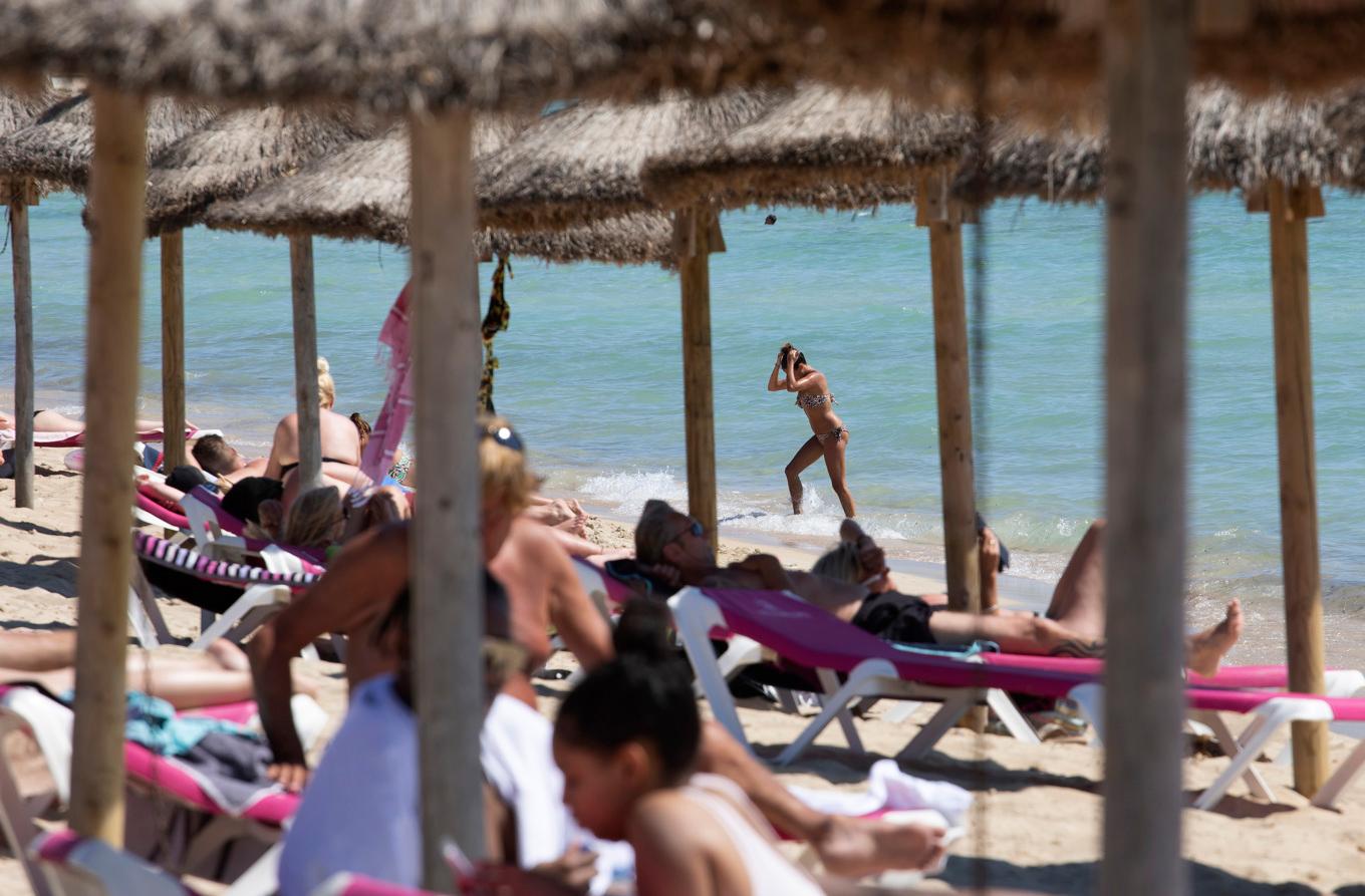 Solbadare på Mallorca. Arkivbild. Foto: Francisco Ubilla/TT