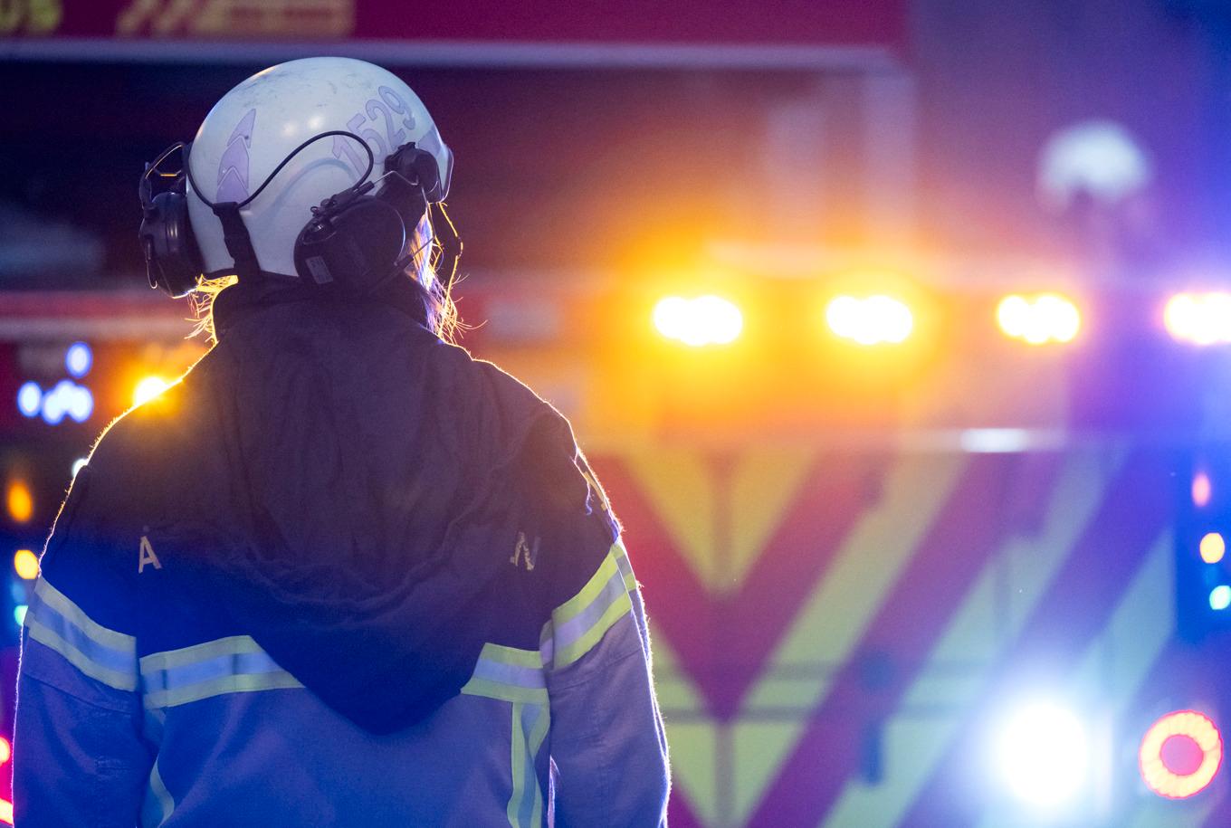 En brand rasar i närheten av Hammarbybacken i södra Stockholm. Arkivbild. Foto: Johan Nilsson/TT