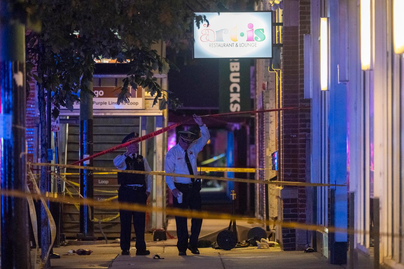 En dödlig skjutning har ägt rum i River North-området i Chicago. Foto: Tyler Pasciak LaRiviere/AP/TT
