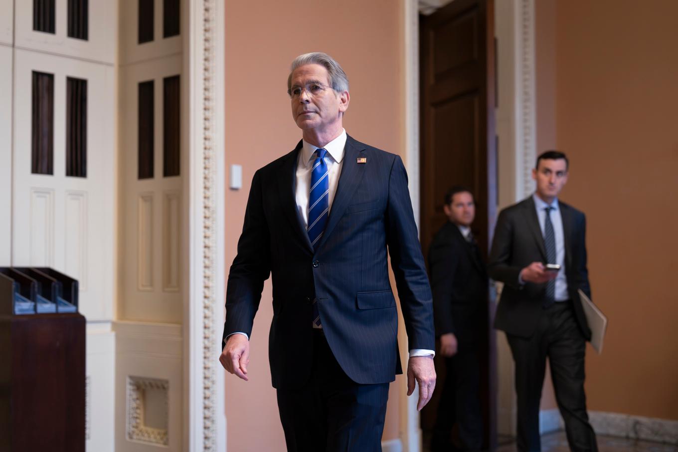 USA:s finansminister Scott Bessent säger att tullsatserna kan höjas kraftigt för de länder som inte har något handelsavtal med USA. Arkivbild. Foto: J. Scott Applewhite/AP/TT
