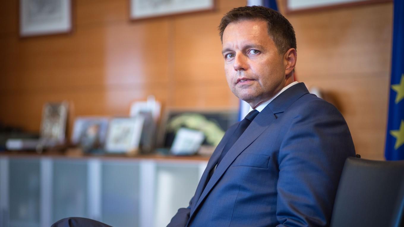 Peter Kažimír, Slovakiens centralbankschef. Foto: Tomas Benedikovic/AFP via Getty Images