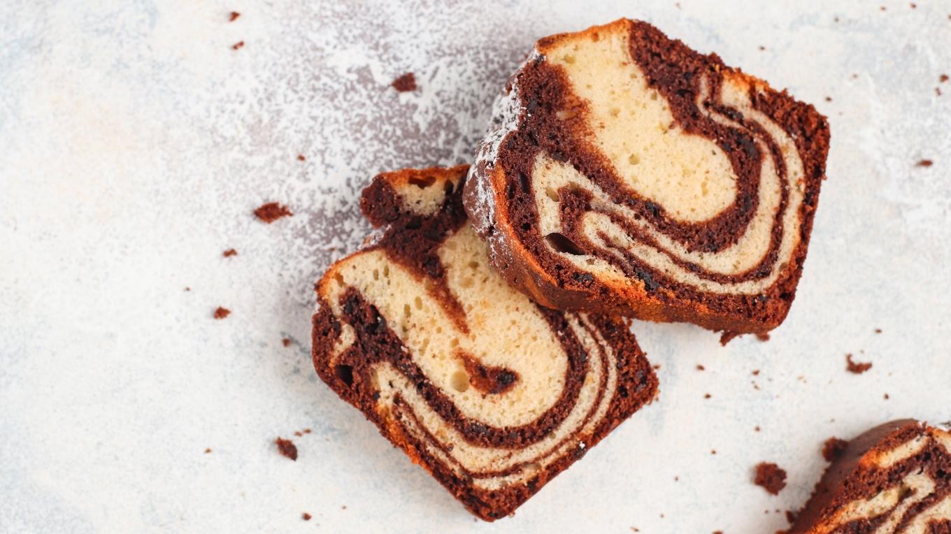 I England kallar man kakan för ”Marble cake” eller ”Zebra cake”. Kärt bakverk 
har som bekant många namn!   
Foto: Shutterstock