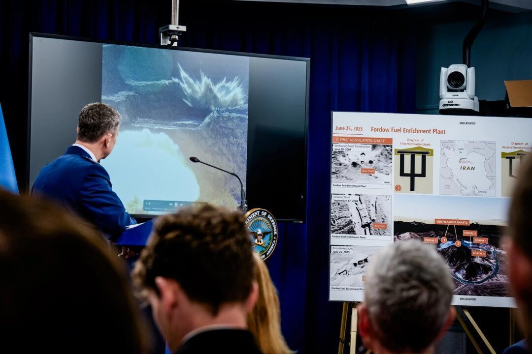 USA:s försvarschef Dan Caine under en presskonferens om USA:s bombning av Irans kärnanläggningar. Pentagon den 26 juni. Foto: Andrew Harnik/Getty Images