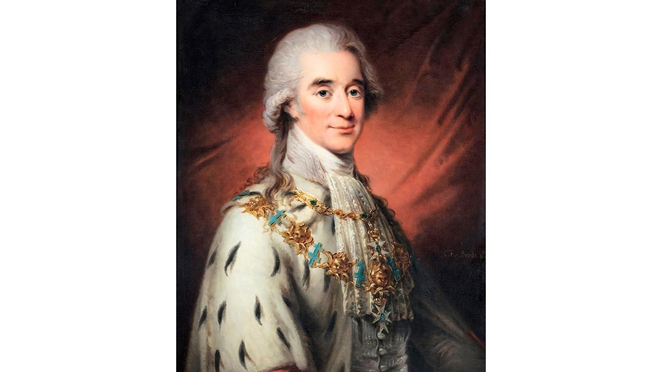 ”Den vackre Axel von Fersen.” Han kallas faktiskt så i vissa samtida källor. Här avbildad runt 1800 av konstnären Carl Fredrik von Breda. Målningen finns på Löfstad slott. Foto: Public Domain