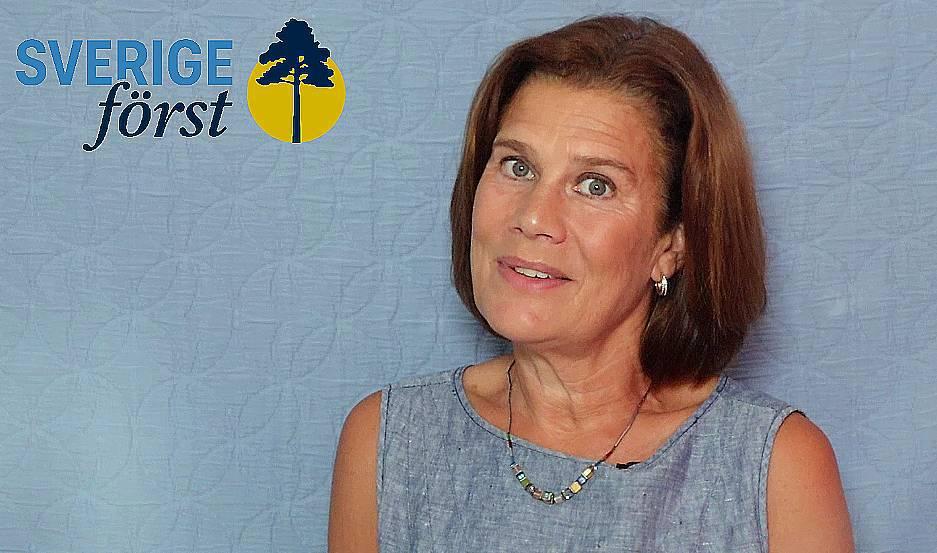 Riksdagsledamoten Elsa Widding står bakom det nya partiet Sverige först. Foto: Skämbild