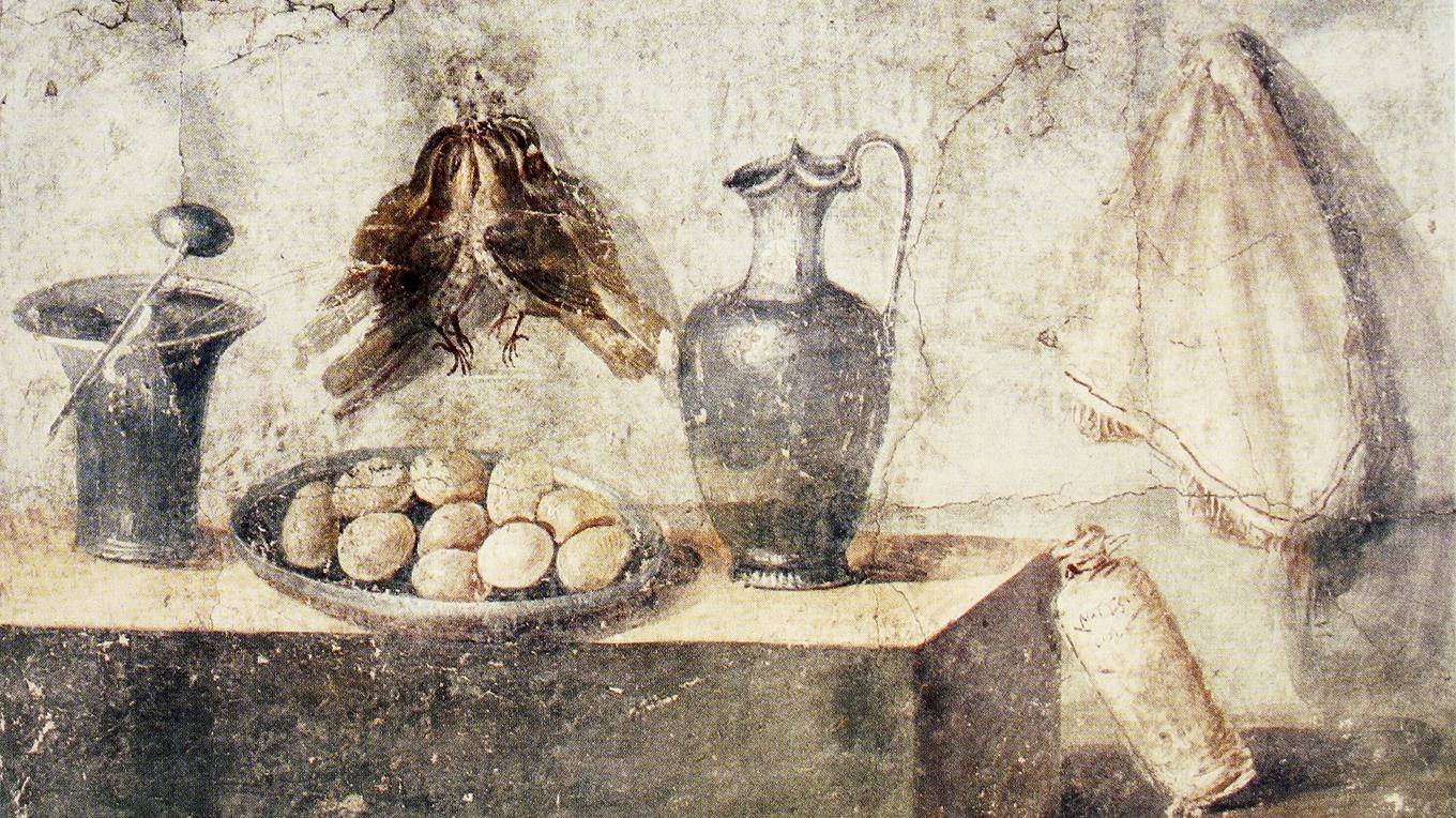 Muralmålning från Pompeji – en stad Marcus Aurelius nämner som exempel på alltings fåfänglighet. Foto: Public Domain