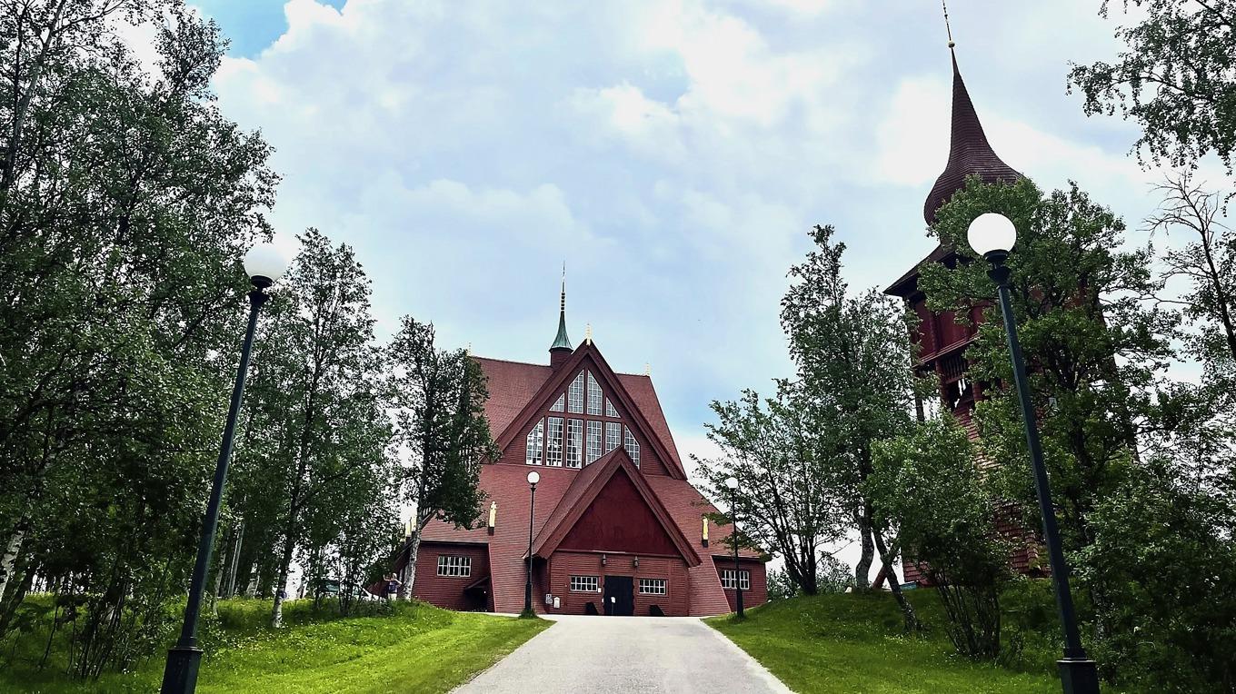 Den 19–20 augusti ska Kirunas kyrka från 1912 flyttas i ett stycke till stadens nya centrum. Foto: LKAB