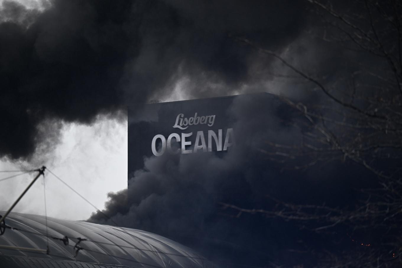 Oceana fick stora skador vid branden som bröt ut i februari 2024. Foto: Björn Larsson Rosvall/TT