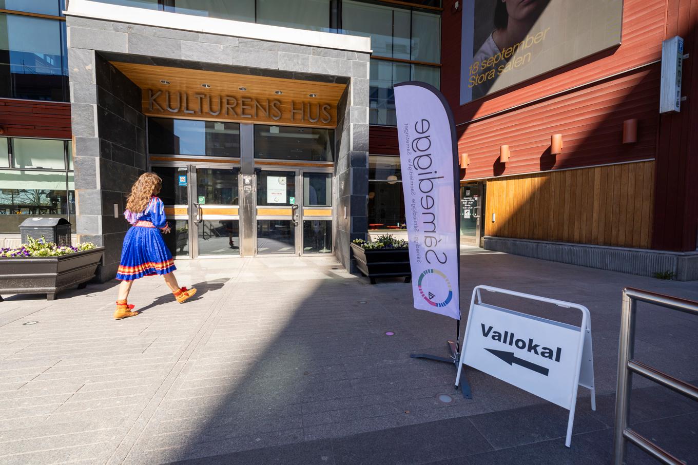 En vallokal i Luleå i valet till Sametinget i maj. Foto: Pär Bäckström/TT