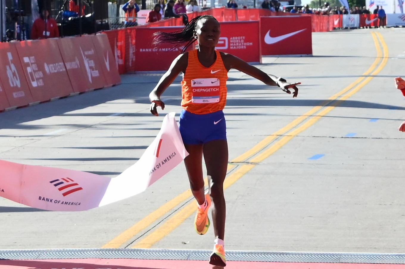 Ruth Chepngetich har stängts av misstänkt för dopning. Arkivbild. Foto: Matt Marton/AP/TT