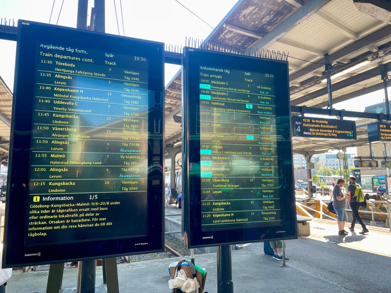 Ett elfel ställde till det i tågtrafiken mellan Göteborg och Stockholm på fredagen. Foto: Ellen Ahinko Andersson