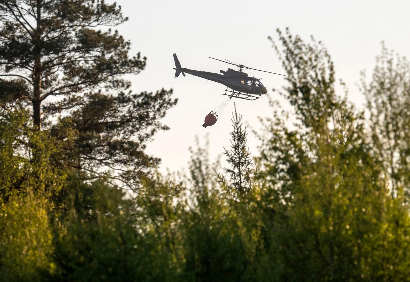 MSB aktiverade under helgen nio helikoptrar för att bistå räddningstjänsten i bekämpning av skogsbränder. Arkivbild. Foto: Johan Nilsson / TT