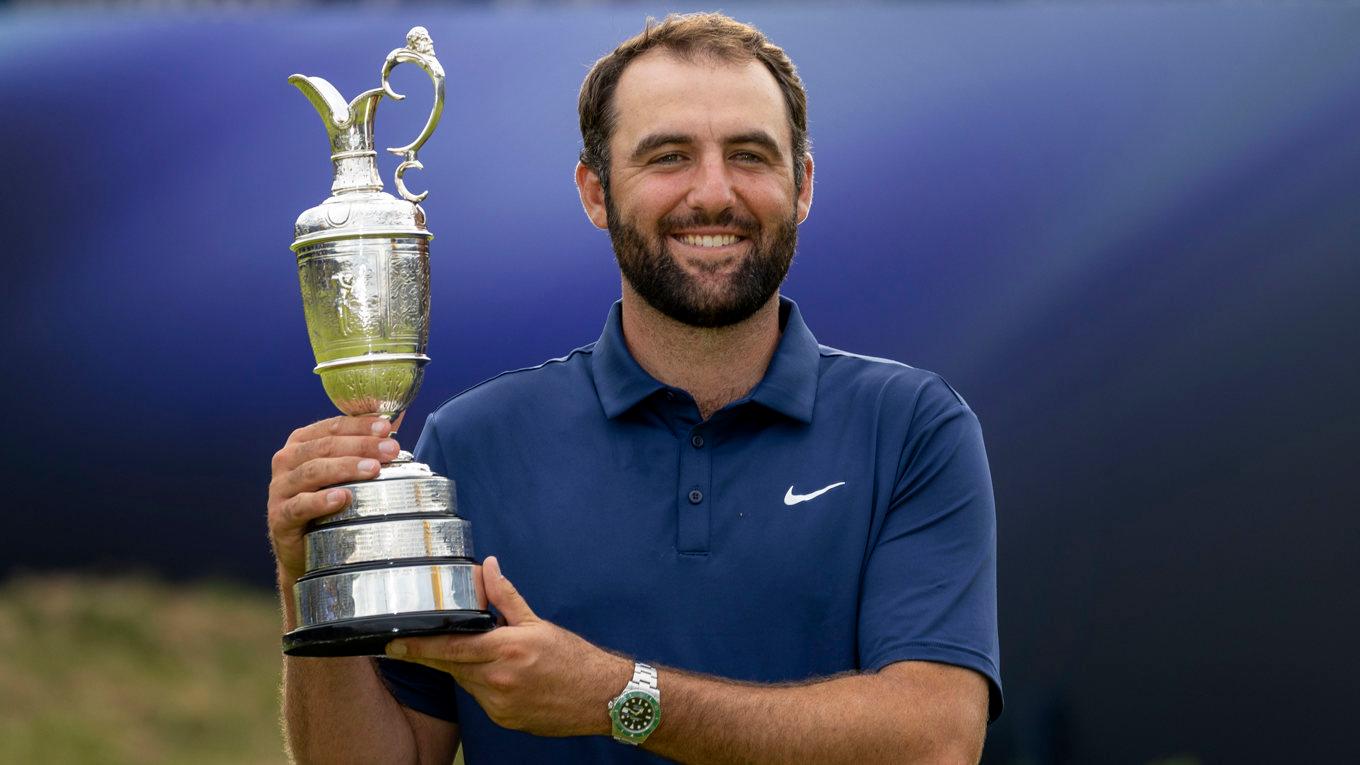 Scottie Scheffler vann sin första British Open-titel. Foto: Christer Höglund/TT