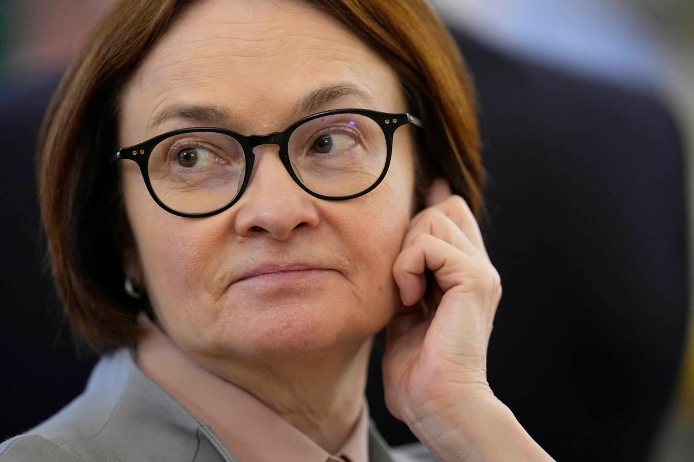 Rysslands centralbankschef Elvira Nabiullina. Arkivbild. Foto: Pavel Bednyakov/AP/TT