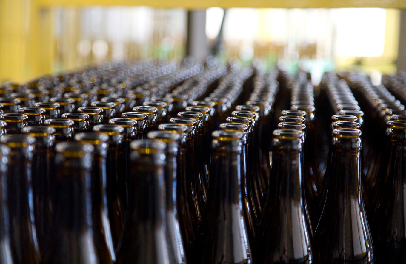 Tusentals liter vört rann ut när blixten slog ner vid Åbro Bryggeri i Vimmerby. Foto: Virginia Mayo