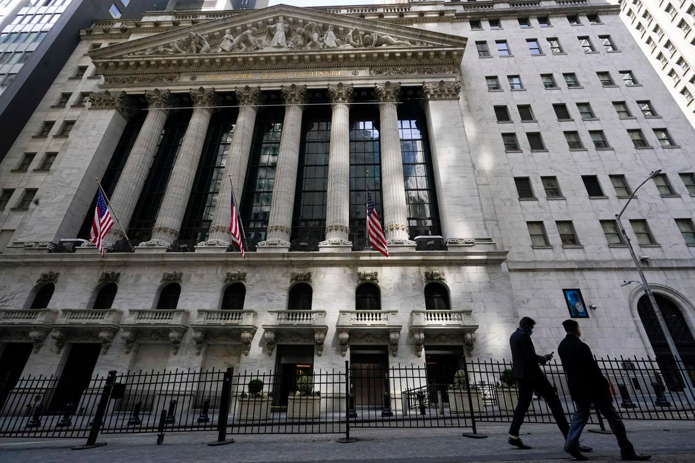 Små rörelser på Wall Street i New York. Arkivbild. Foto: Mary Altaffer/AP/TT
