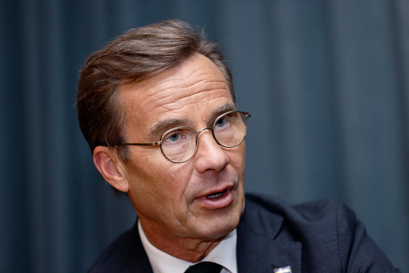 Statsminister Ulf Kristersson (M) på måndagen. Foto: Caisa Rasmussen/TT