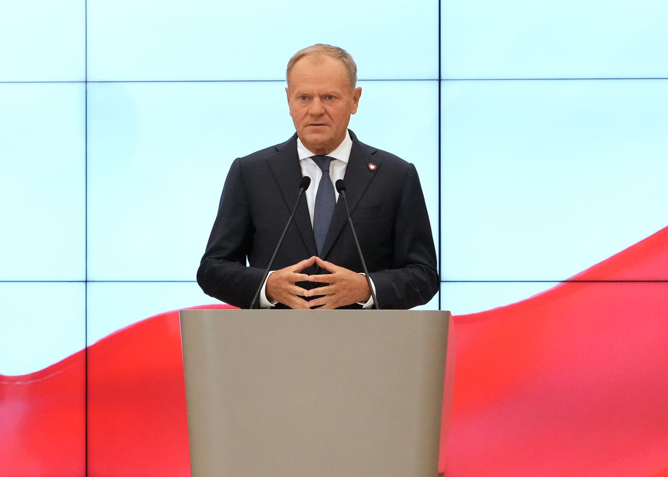 Polens premiärminister Donald Tusk tidigare i veckan. Foto: Czarek Sokolowski/AP/TT