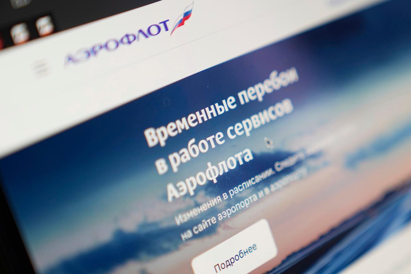 Aeroflot ställer in flygningar. Arkivbild. Foto: Pavel Bednyakov/AP/TT
