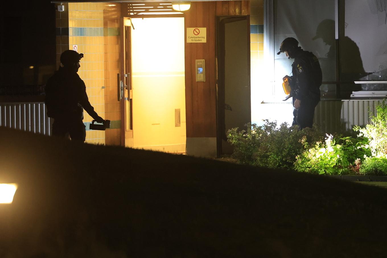 En explosion inträffade i ett flerfamiljshus i Malmö under natten till torsdagen. Foto: Andreas Hillergren/TT