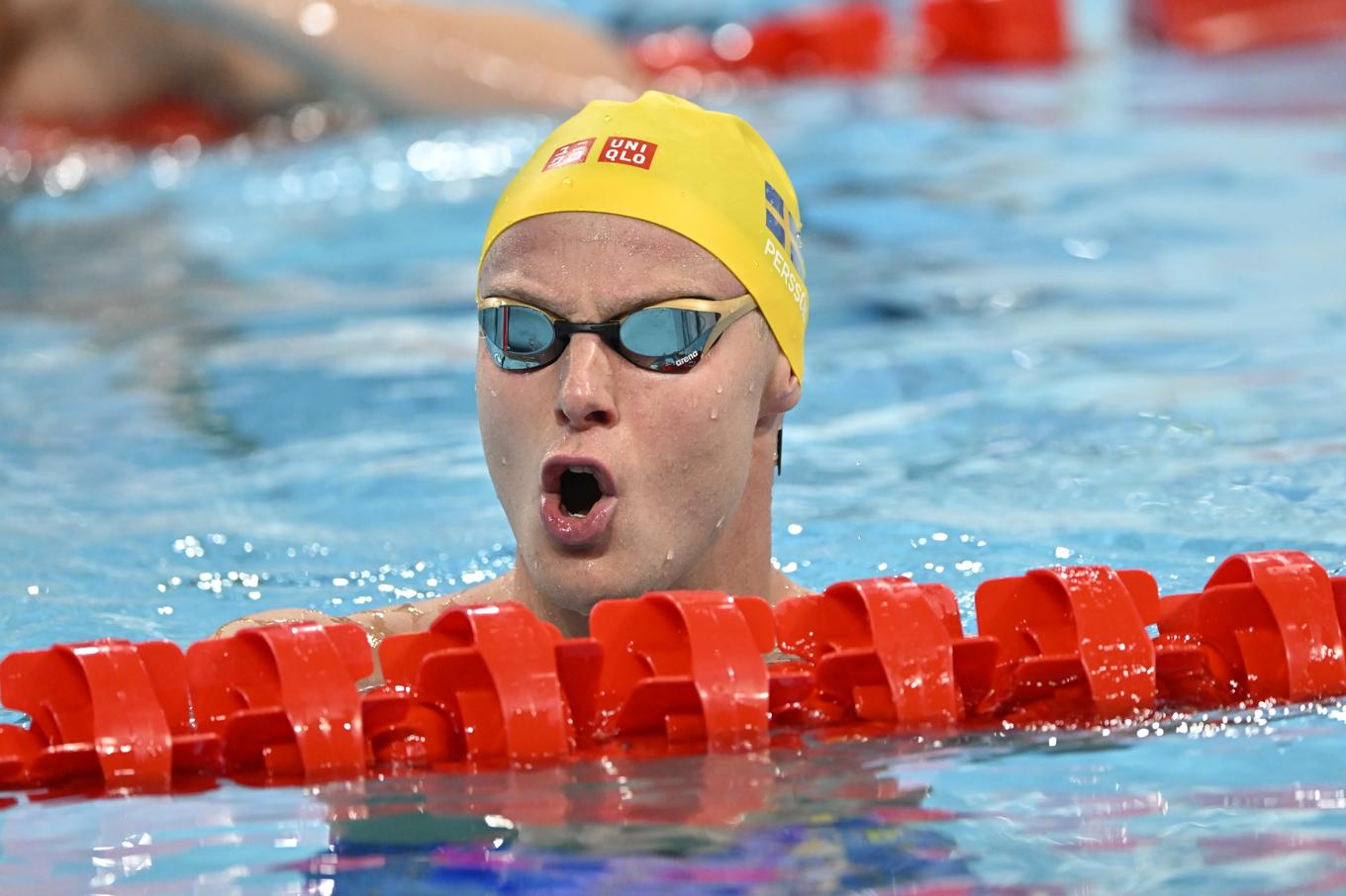 Erik Persson slogs ut i semifinalen på 200 meter bröstsim. Arkivbild. Foto: Jonas Ekströmer/TT