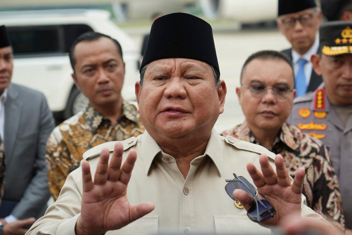Indonesiens president Prabowo Subianto. Foto: Achmad Ibrahim/AP/TT