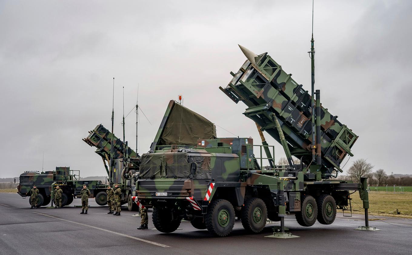 Luftförsvarssystem av typen Patriot. Foto: Axel Heimken/AP/TT