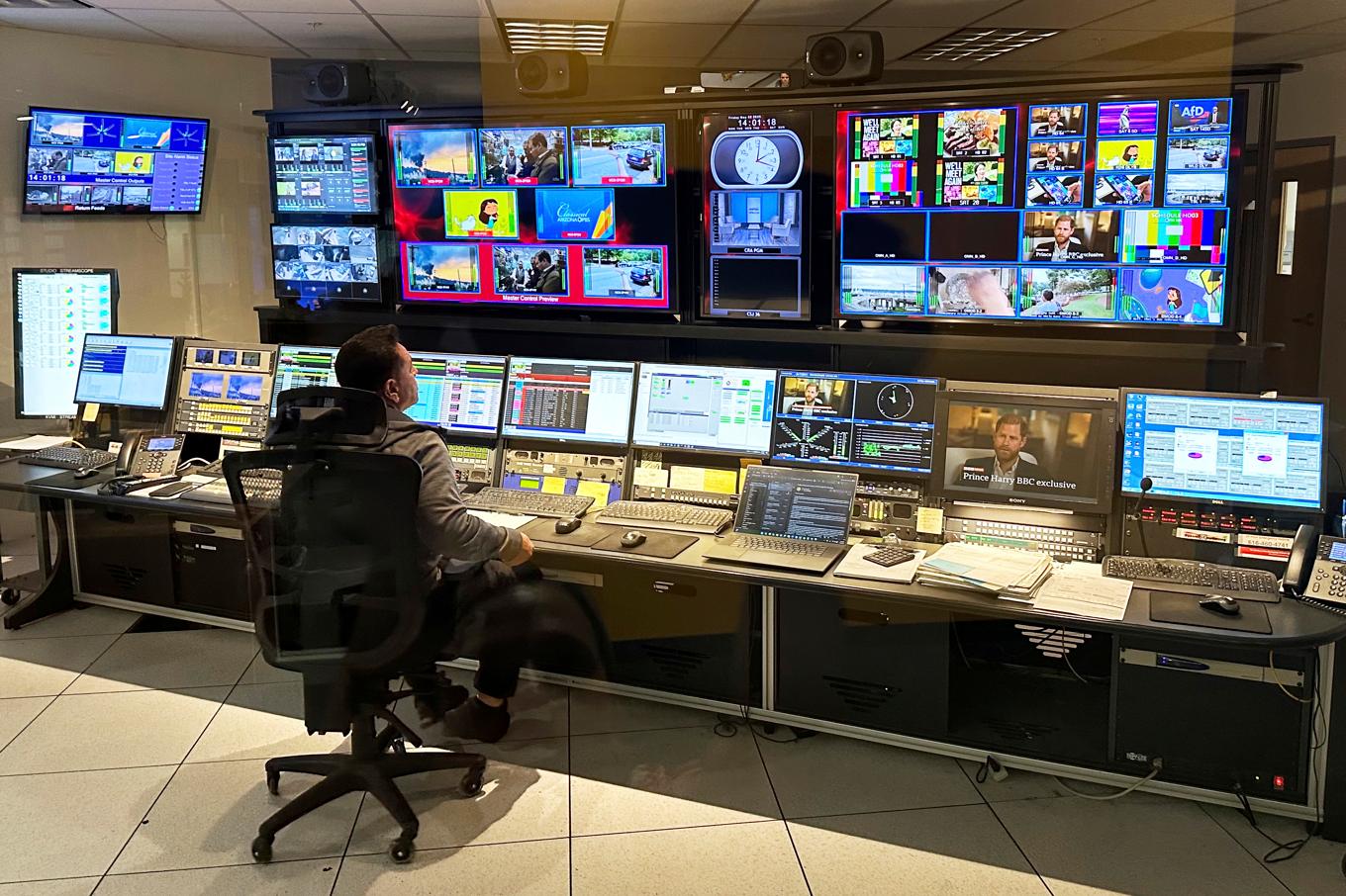 Ett kontrollrum hos den lokala tv-kanalen Arizona PBS. Arkivbild. Foto: Katie Oyan/AP/TT
