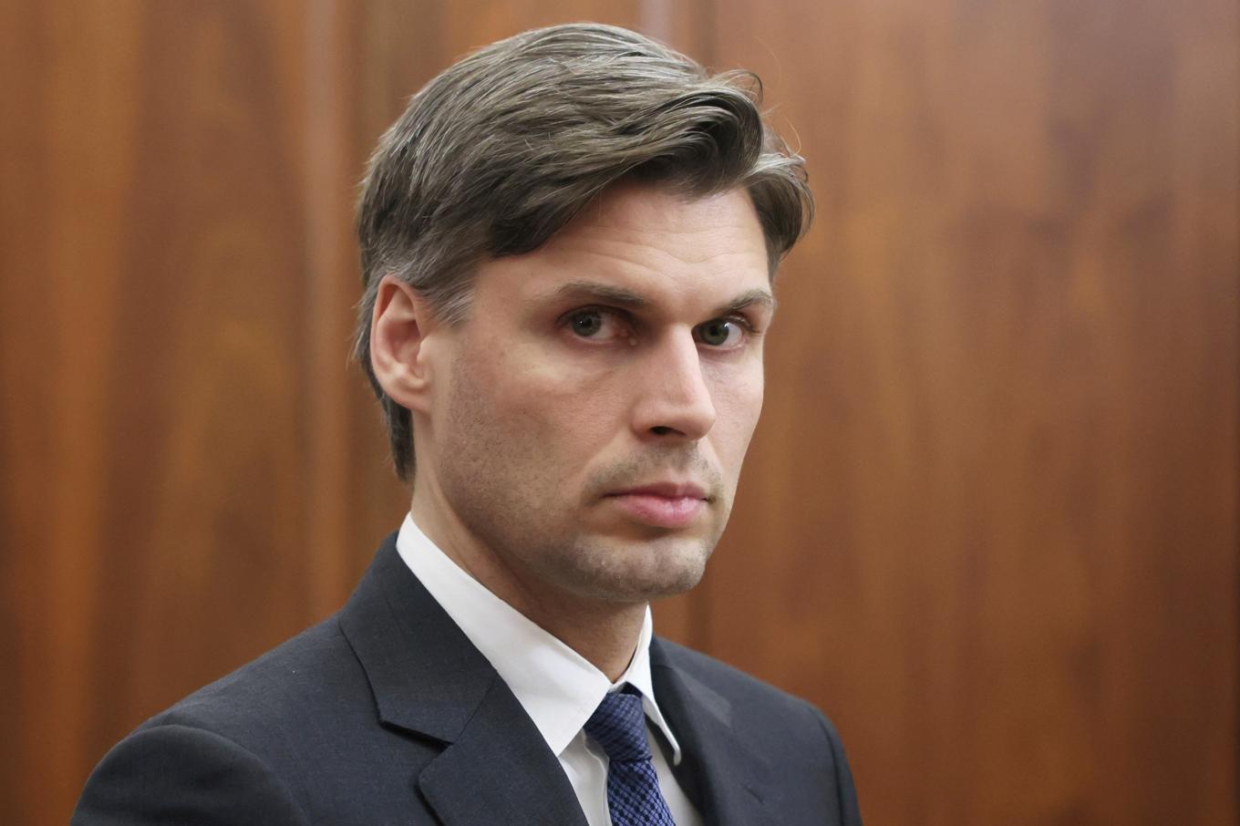 Dmitrij Bakanov, chef för Roskosmos. Arkivbild. Foto: Vjatjeslav Prokofjev/AP/TT