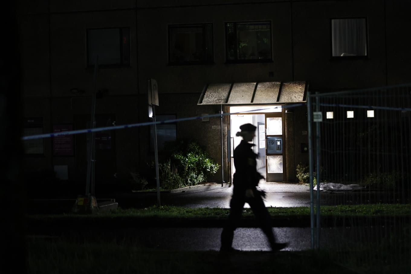 Någonting exploderade vid en port till ett flerfamiljshus i Frölunda. Arkivbild. Foto: Adam Ihse/TT
