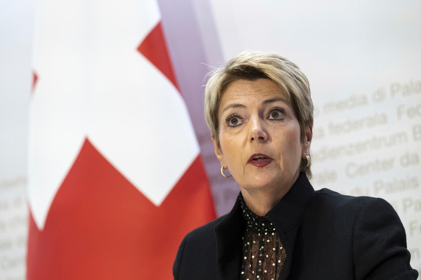 Schweiz president Karin Keller-Sutter. Foto: Anthony Anex/AP
