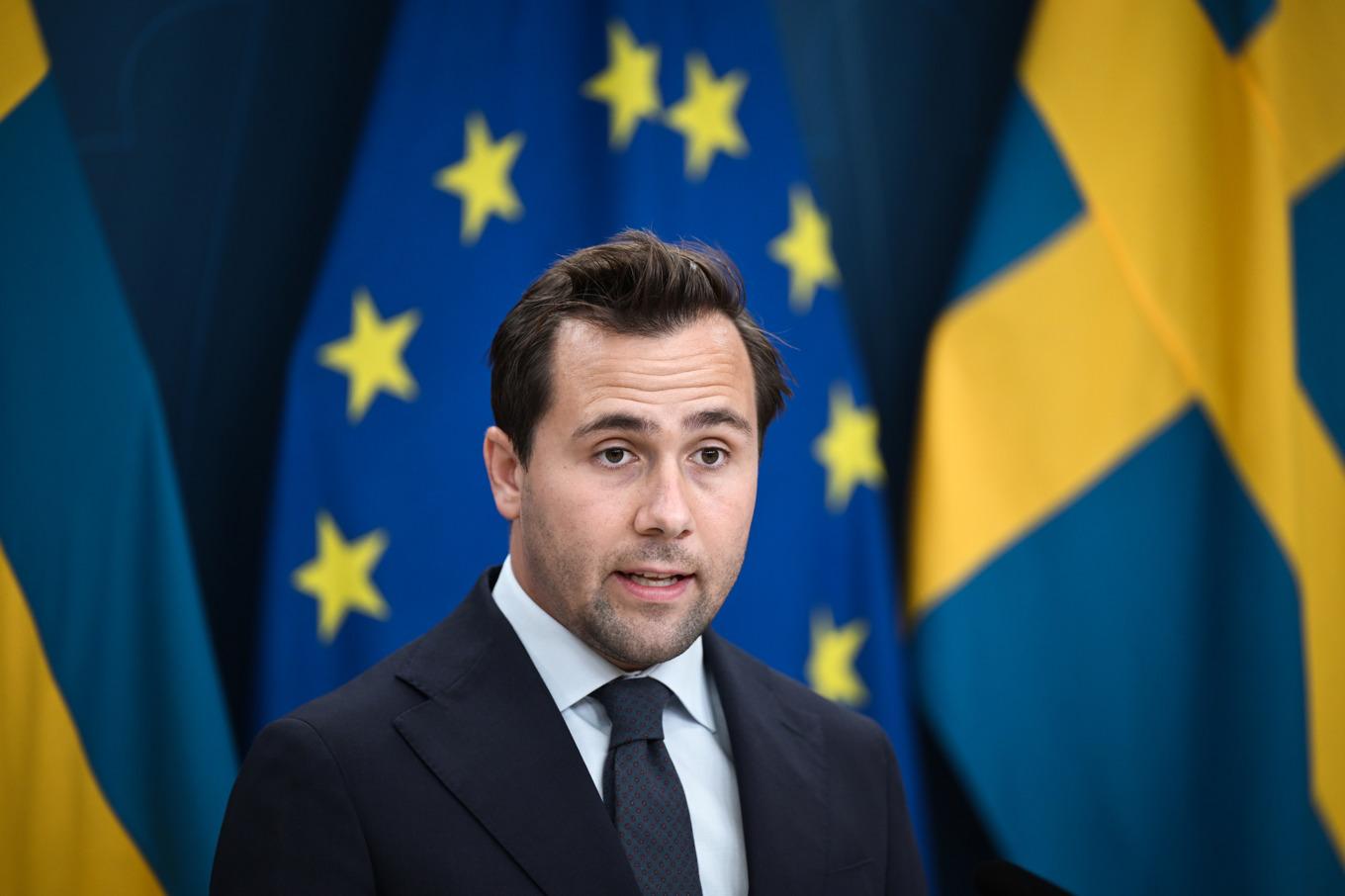 Bistånds- och utrikeshandelsminister Benjamin Dousa. Arkivbild. Foto: Magnus Lejhall/TT