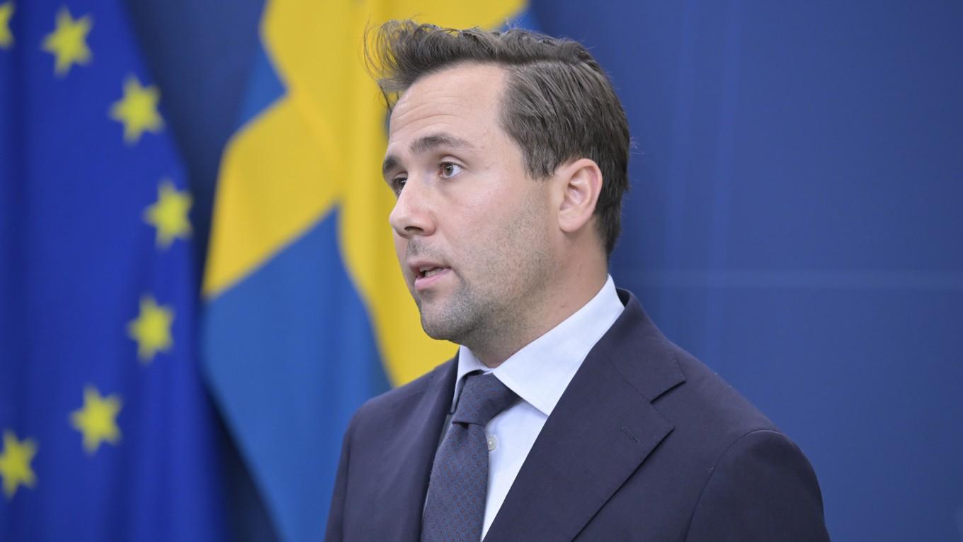 Bistånds- och utrikeshandelsminister Benjamin Dousa (M). Foto: Roger Sahlström