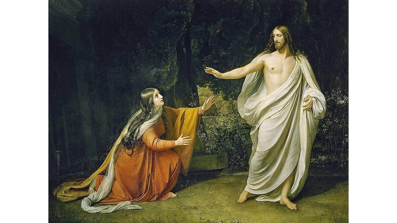 Målning av Aleksandr Ivanov (1806–1858), föreställande hur den uppståndne Jesus visar sig för Maria Magdalena. Foto: Public Domain