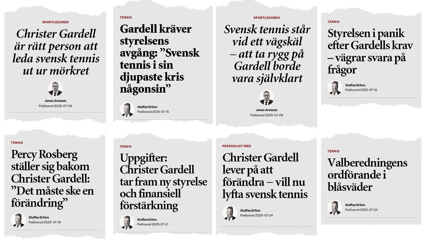 Epoch Times har publicerat flera artiklar om Christer Gardells kritik mot Svenska tennisförbundet. Fotoillustration/Epoch Times