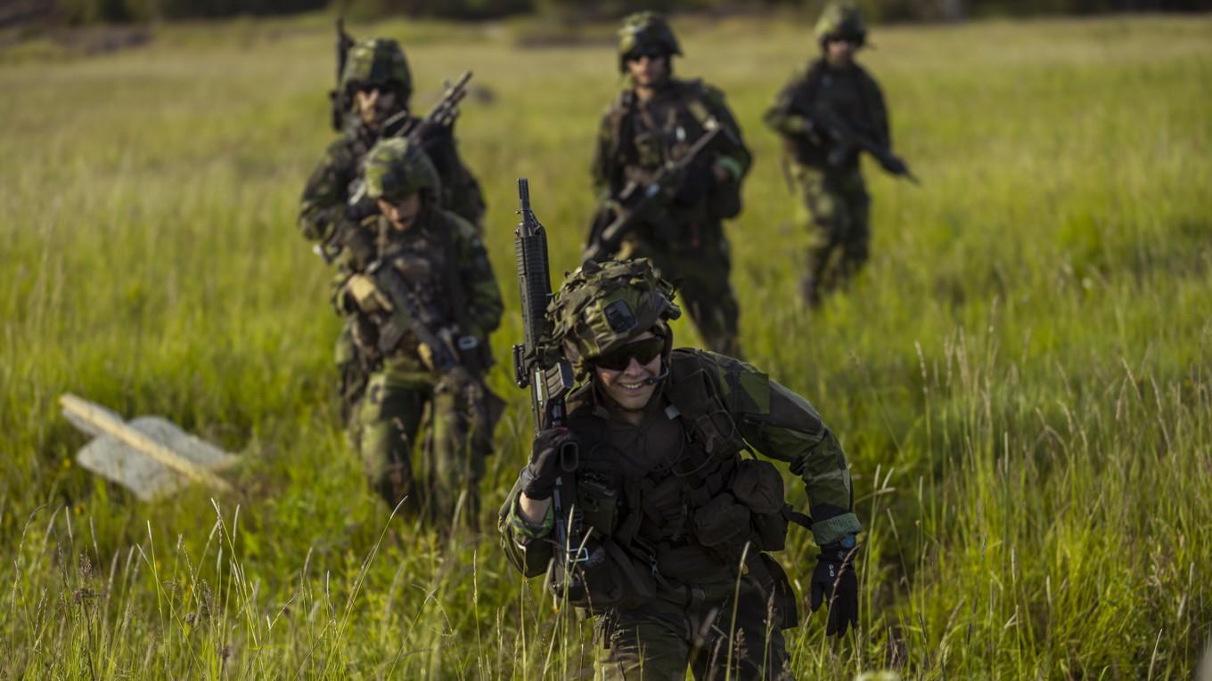 Sveriges amfibieskytte övar anfallstrid på Utö i samband med övningen Baltops24 förra året. Foto: Joel Thungren/Försvarsmakten