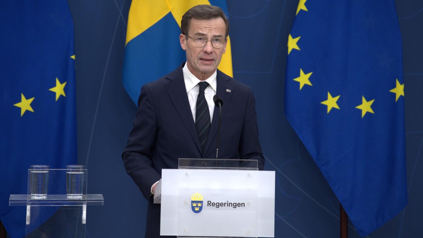 Sveriges statsminister Ulf Kristersson (M). Foto: Roger Sahlström