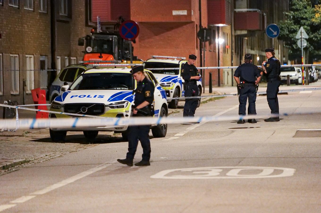 Fyra personer skadades i ett knivbråk i Malmö under natten till söndagen. Foto: Mikael Nilsson/TT