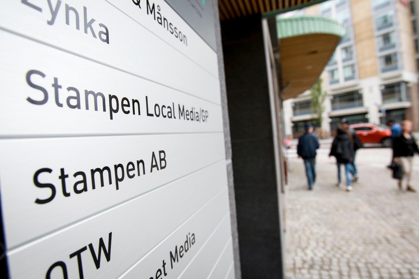 Stampen Media, som bland annat ger ut Göteborgs-Posten, förlorar 60 tjänster. Foto: Frida Winter/TT