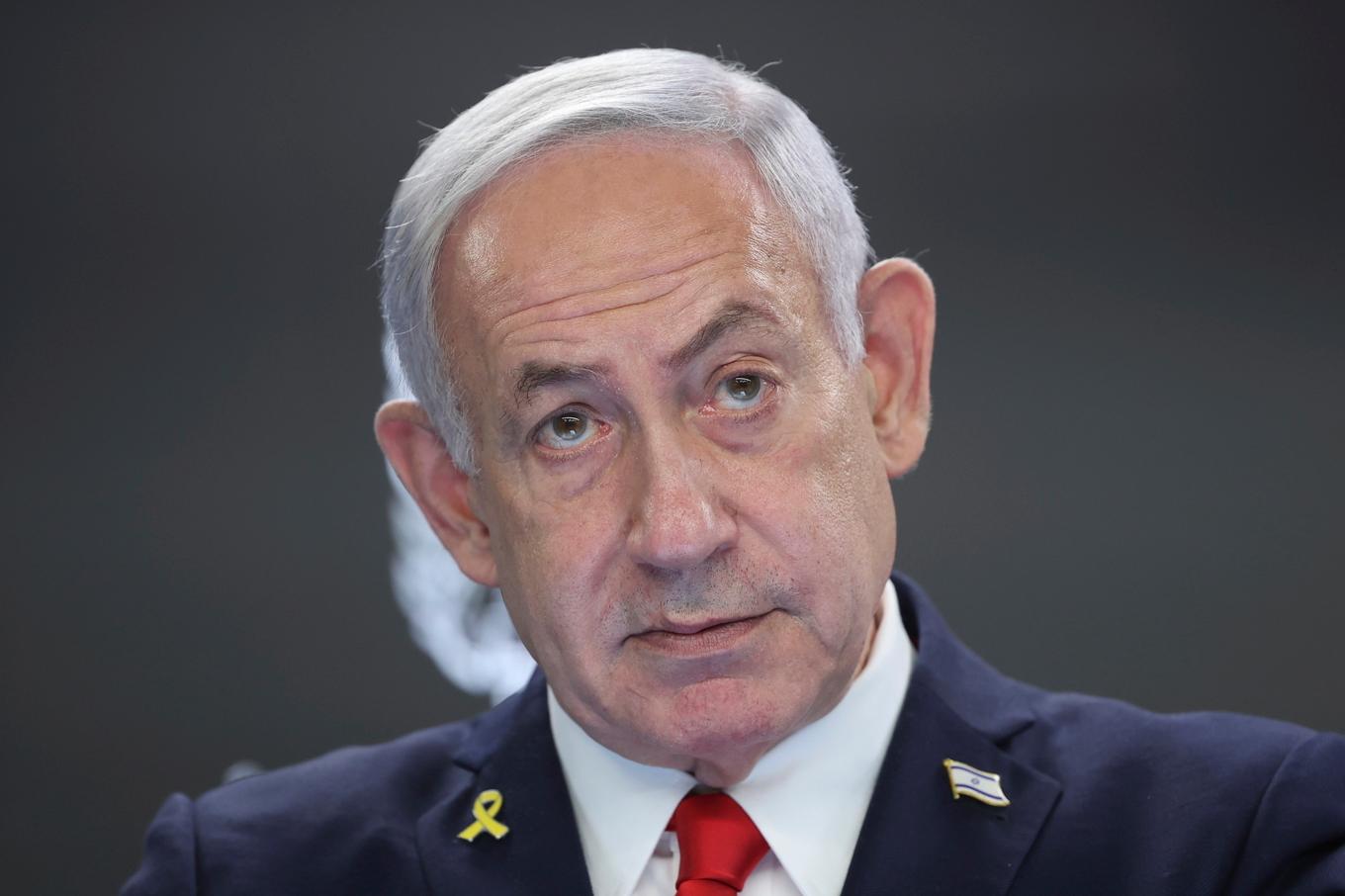 Israels premiärminister Benjamin Netanyahu. Bild tagen på söndagen. Foto: Abir Sultan/AP/TT
