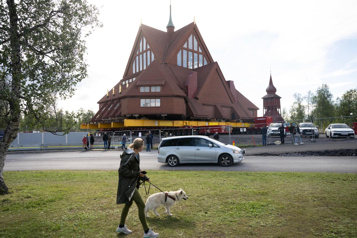 Kiruna kyrka är 40 meter bred och väger 672 ton. Foto: Fredrik Sandberg/TT