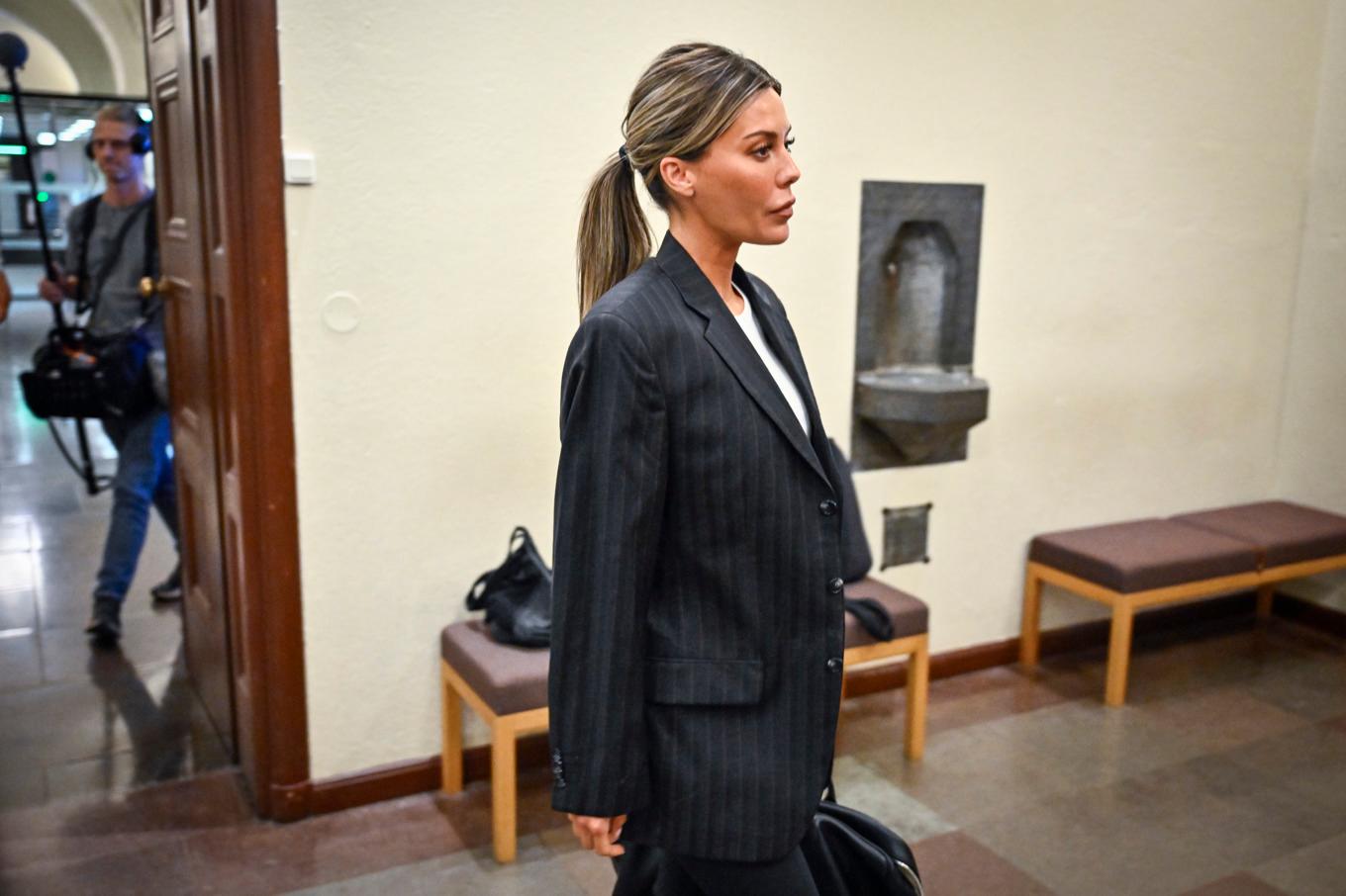 Bianca Ingrosso utanför rättssalen under rättegången i Stockholms tingsrätt. Arkivbild. Foto: Christine Olsson/TT