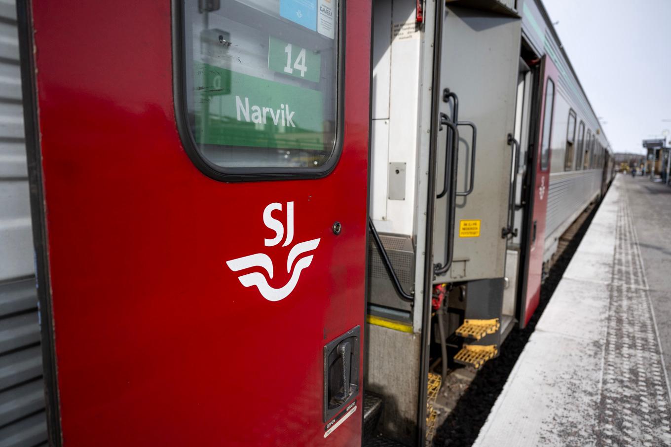 SJ-tåg vid Kiruna station. Arkivbild. Foto: Christine Olsson/TT