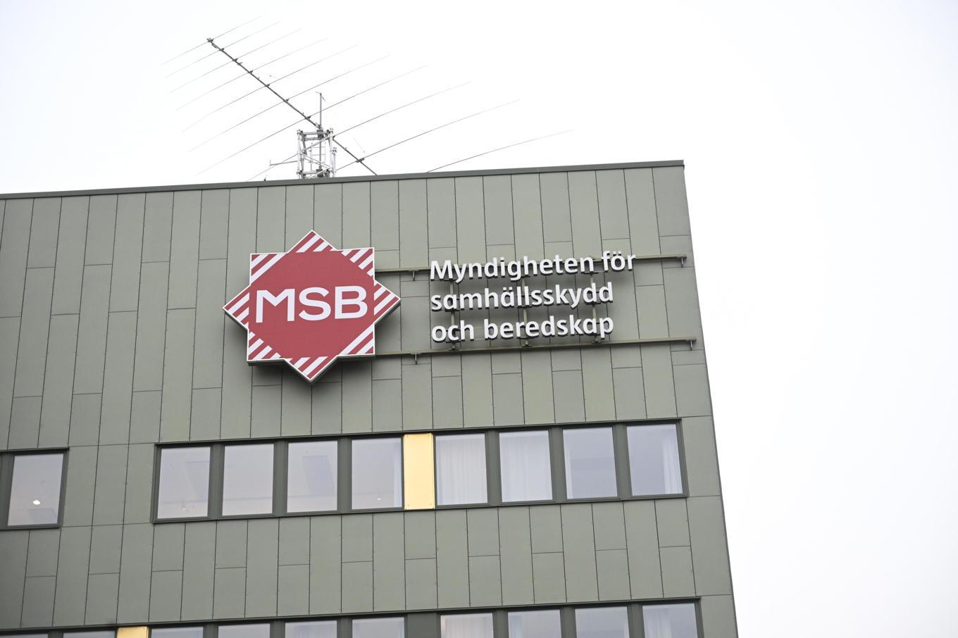 Myndigheten för samhällsskydd och beredskap (MSB). Arkivbild. Foto: Fredrik Sandberg/TT