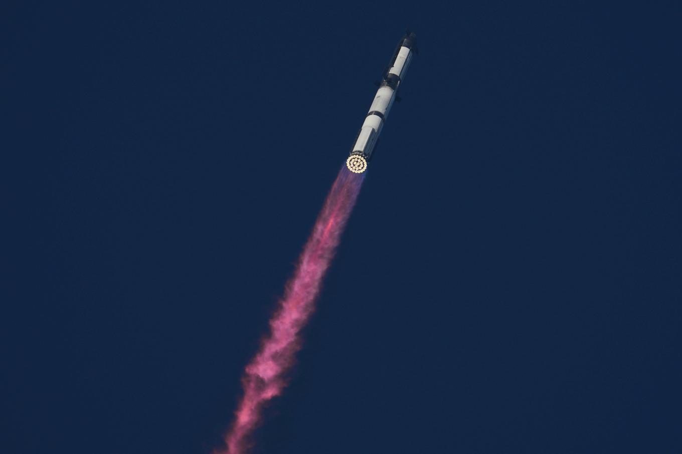 Starship under onsdagsnattens test. Foto: Eric Gay/AP/TT