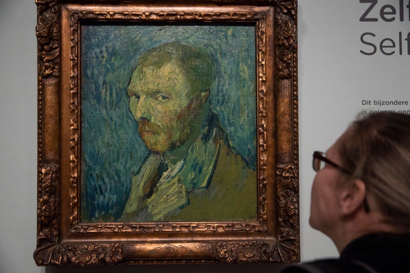 Ett självporträtt av den holländske konstnären Vincent van Gogh. Arkivbild. Foto: Peter Dejong/AP/TT