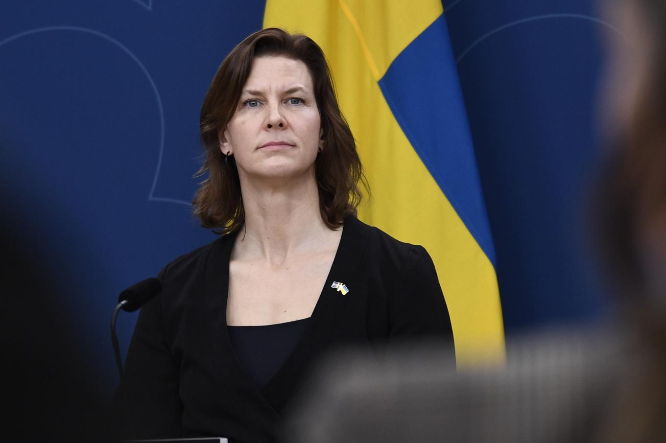 Jämställdhetsminister Nina Larsson (L). Foto: Lars Schröder/TT