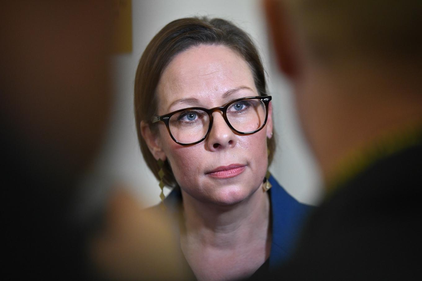 "Regeringen vill se en rättvis och varaktig fred i Ukraina", säger utrikesminister Maria Malmer Stenegard (M) på X. Arkivbild. Foto: Lars Schröder/TT